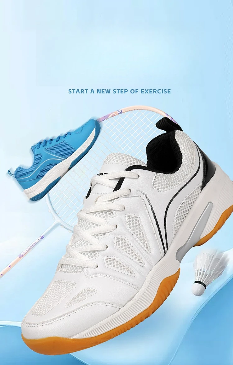 New Men's Volleyball Shoes Outdoor Fitness Badminton Sports Shoes Mesh Breathable Tennis Shoes Indoor Sport Training Sneakers