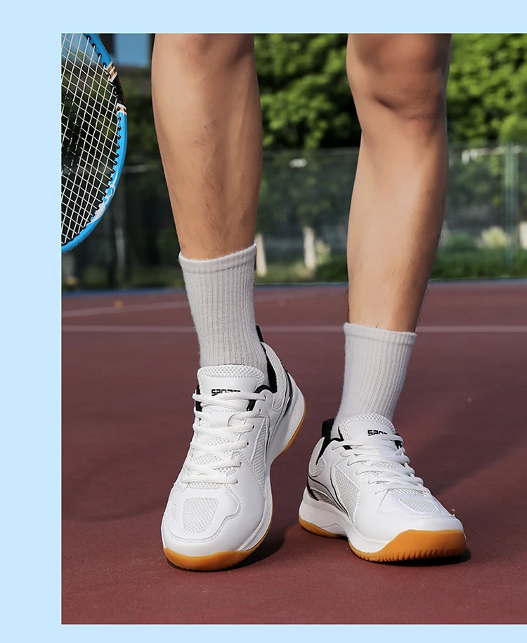 New Men's Volleyball Shoes Outdoor Fitness Badminton Sports Shoes Mesh Breathable Tennis Shoes Indoor Sport Training Sneakers