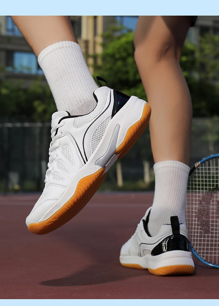 New Men's Volleyball Shoes Outdoor Fitness Badminton Sports Shoes Mesh Breathable Tennis Shoes Indoor Sport Training Sneakers