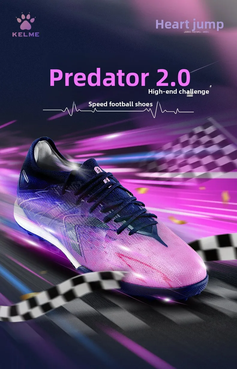 Kelme Adult Football Shoes Men's Broken Nail Tf Artificial Grass Cushioning Football Boots Indoor Anti Slip Football Shoes