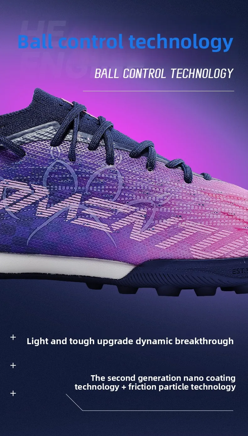Kelme Adult Football Shoes Men's Broken Nail Tf Artificial Grass Cushioning Football Boots Indoor Anti Slip Football Shoes