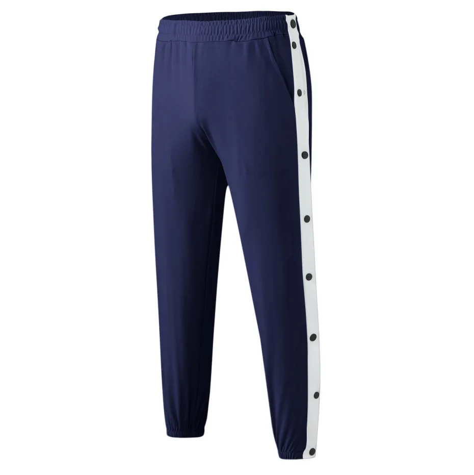 Men Sweatpants Jogging Sportswear Men's Fitness Pants Casual Loose Mesh Trousers Quick-dry Breathable Pants Side Button Design