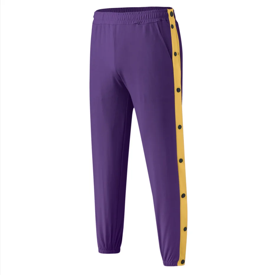 Men Sweatpants Jogging Sportswear Men's Fitness Pants Casual Loose Mesh Trousers Quick-dry Breathable Pants Side Button Design