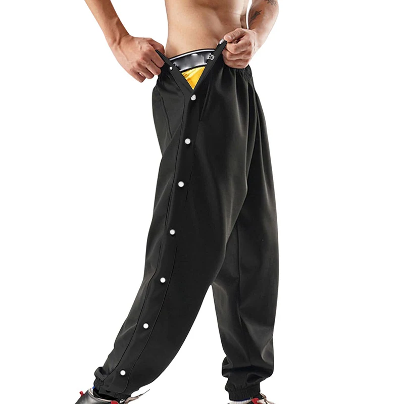 Men Sweatpants Jogging Sportswear Men's Fitness Pants Casual Loose Mesh Trousers Quick-dry Breathable Pants Side Button Design