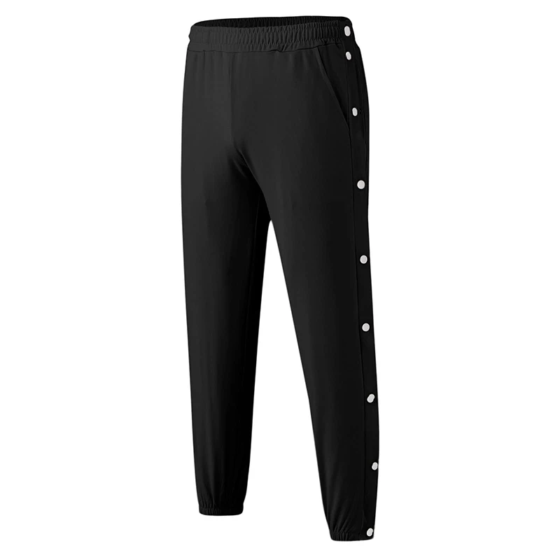 Men Sweatpants Jogging Sportswear Men's Fitness Pants Casual Loose Mesh Trousers Quick-dry Breathable Pants Side Button Design