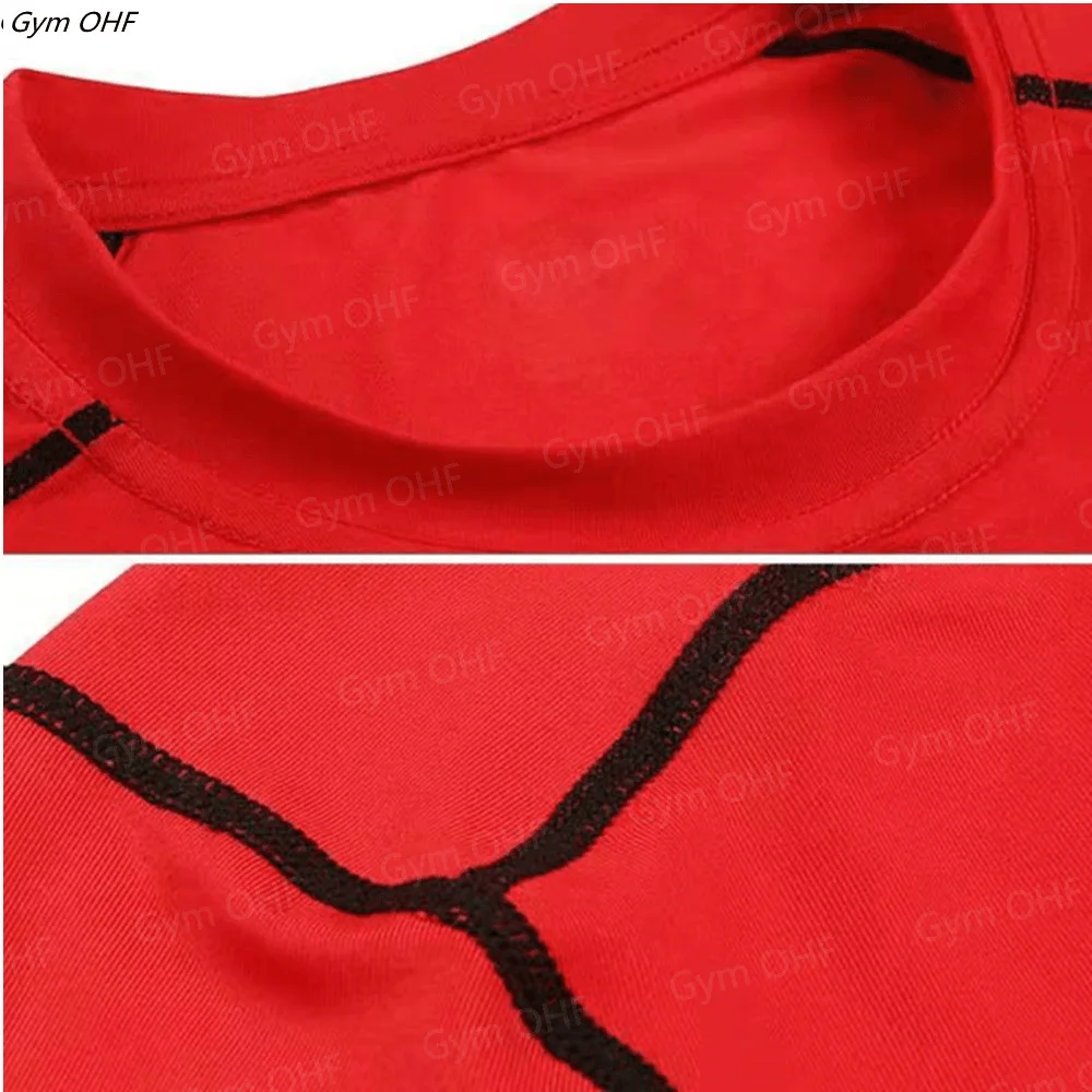 Long Sleeved Men's Gym Running Tight Fitting Men's Outdoor Training Jogging Shirt Quick Drying Shirt Warm Printed Classic Lightw
