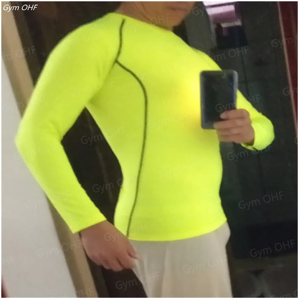 Long Sleeved Men's Gym Running Tight Fitting Men's Outdoor Training Jogging Shirt Quick Drying Shirt Warm Printed Classic Lightw