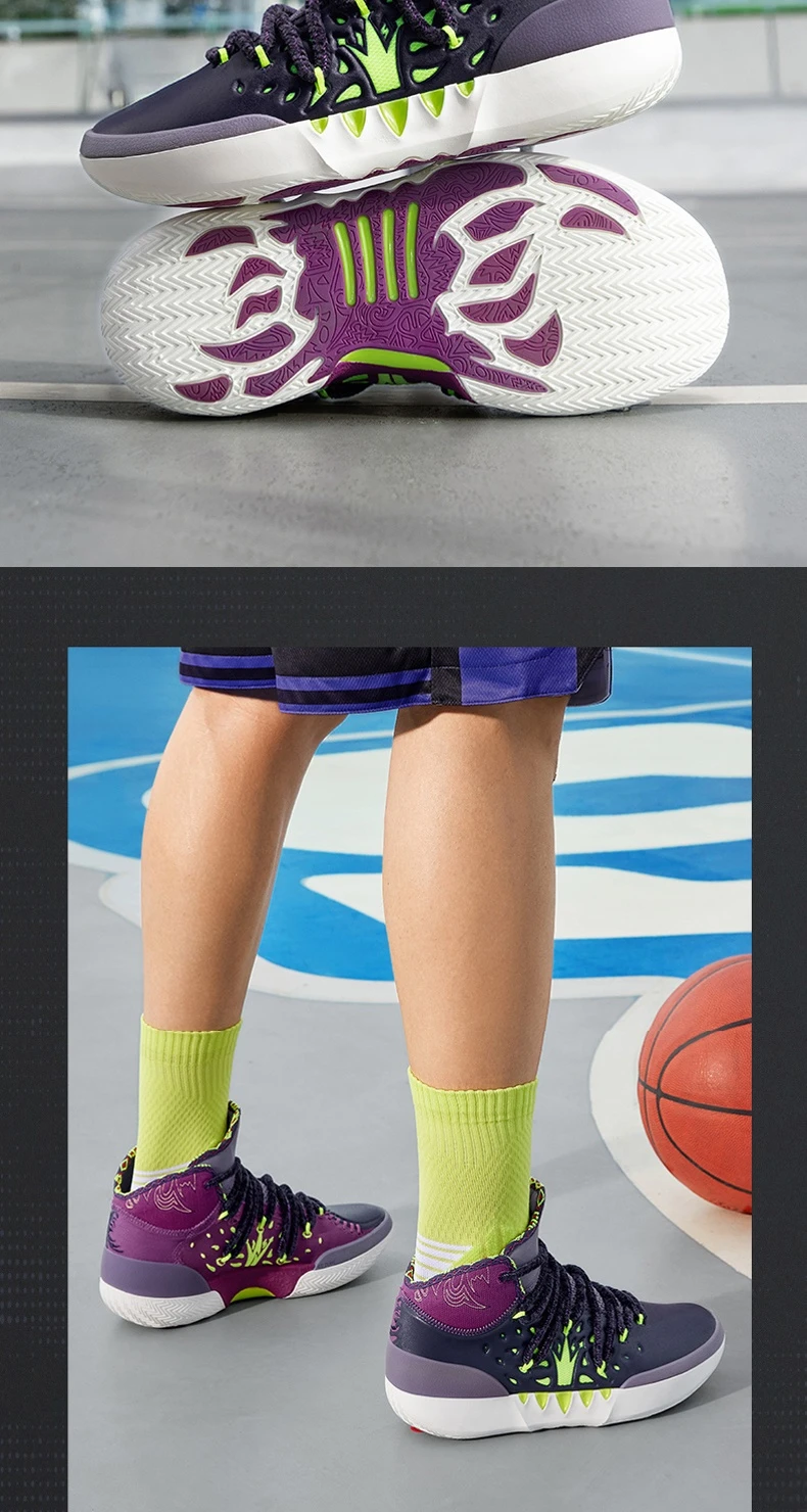 361 Degrees Joker 2 Men Basketball Shoes High-top New Jokic Shock-Absorbing Anti-slip Actual Support Male Sneakers 672611104