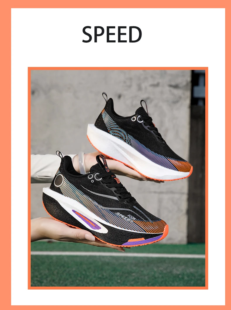 Men's Running Shoes Carbon Plate Professional Running Shoes Breathable Non-slip Cushioning Women's Casual Running Sports Shoes