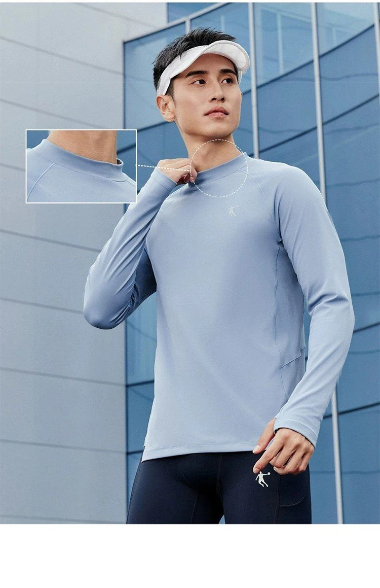 QIAODAN Warm Fitness Suit Two Pieces Set Mens 2025 Jogging Long Sleeve Moisture Wicking Sportswear For Gym Running QXENT3253090A