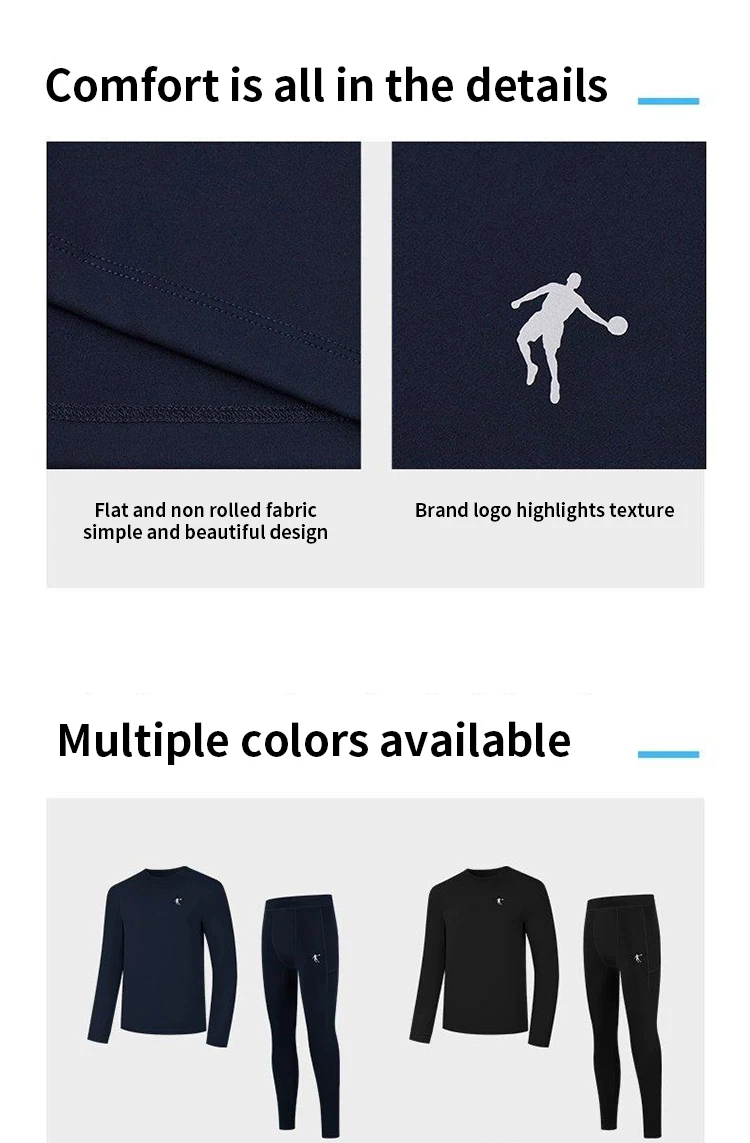 QIAODAN Warm Fitness Suit Two Pieces Set Mens 2025 Jogging Long Sleeve Moisture Wicking Sportswear For Gym Running QXENT3253090A