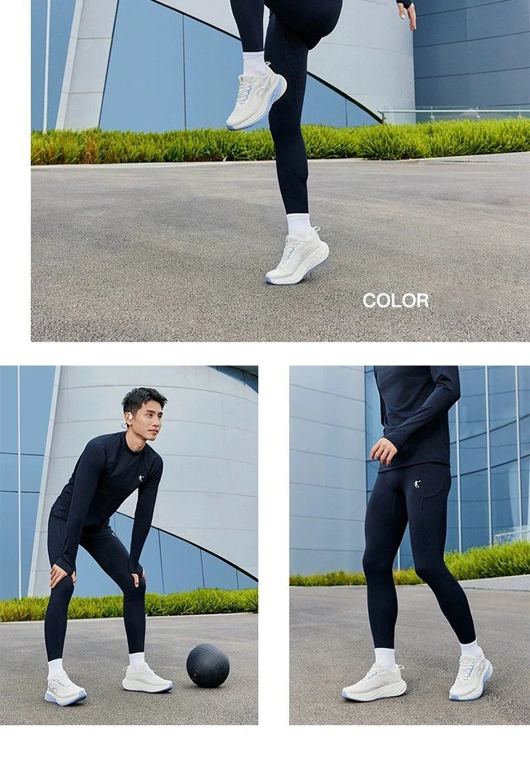 QIAODAN Warm Fitness Suit Two Pieces Set Mens 2025 Jogging Long Sleeve Moisture Wicking Sportswear For Gym Running QXENT3253090A