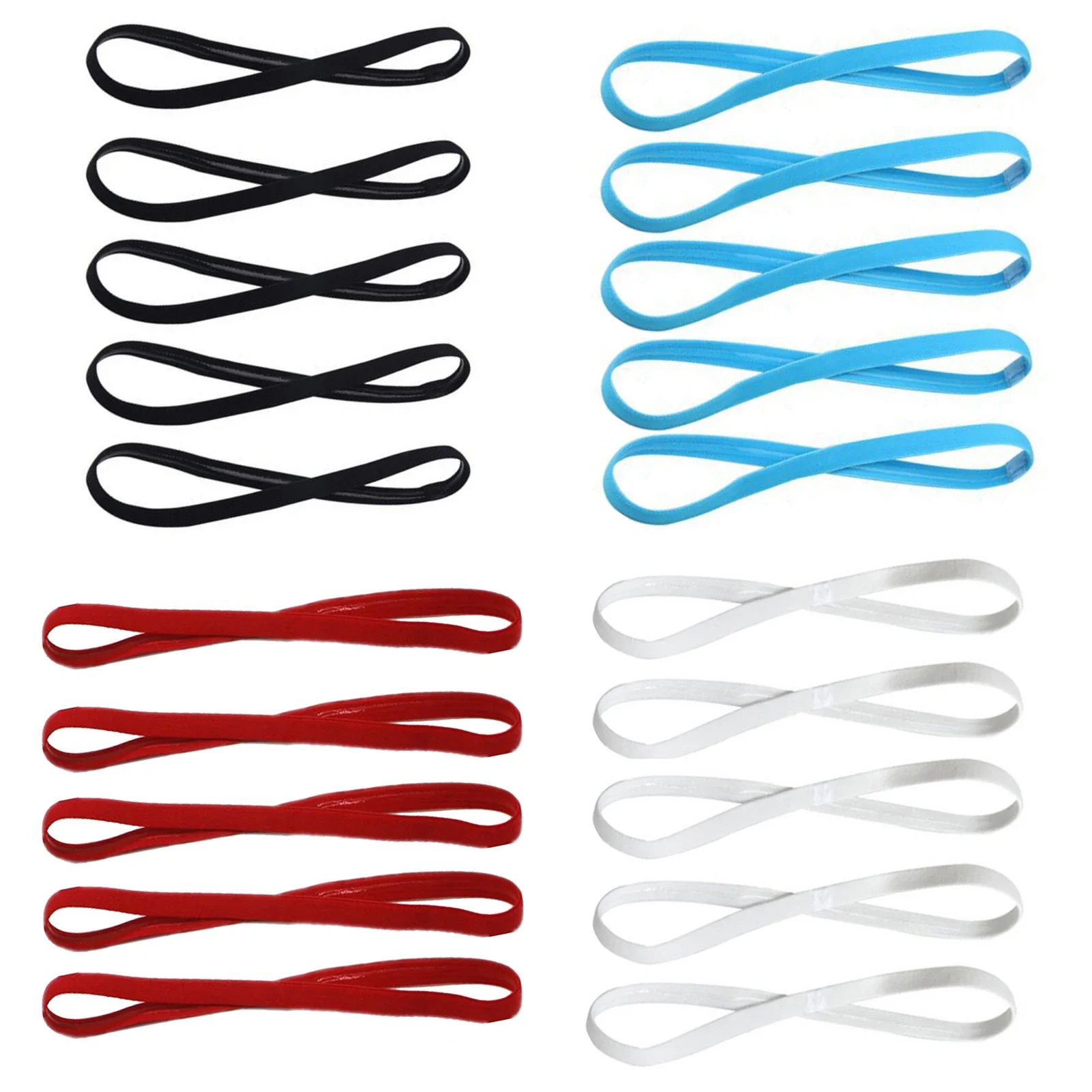 1/5/10pcs Thin Elastic Hair Band Sweatband Football Running Hair Accessories Fashion Simple Non-Slip Stretchy Sports Headband