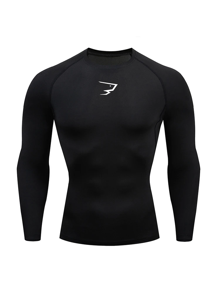Men Running Compression T-shirt Long Sleeve Sport Tees Gym Fitness Sportshirts Male Jogging Tracksuit Homme Athletic Shirt Tops