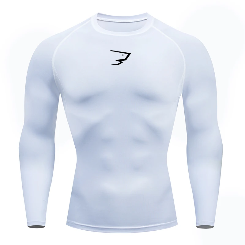 Men Running Compression T-shirt Long Sleeve Sport Tees Gym Fitness Sportshirts Male Jogging Tracksuit Homme Athletic Shirt Tops