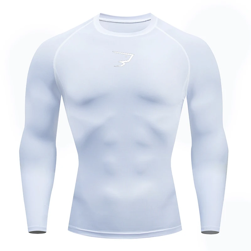 Men Running Compression T-shirt Long Sleeve Sport Tees Gym Fitness Sportshirts Male Jogging Tracksuit Homme Athletic Shirt Tops