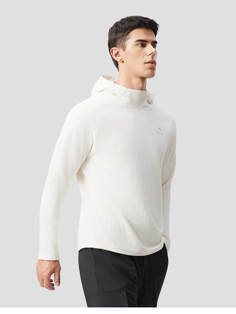 Kelme Men's Sports Hoodie Outdoor Windproof Jacket Casual Running Long Sleeved Fleece Warm Pullover