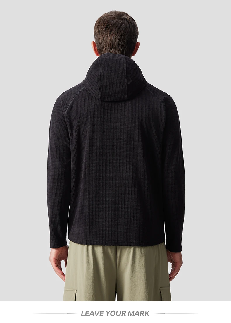 Kelme Men's Sports Hoodie Outdoor Windproof Jacket Casual Running Long Sleeved Fleece Warm Pullover