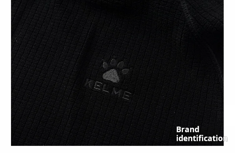 Kelme Men's Sports Hoodie Outdoor Windproof Jacket Casual Running Long Sleeved Fleece Warm Pullover