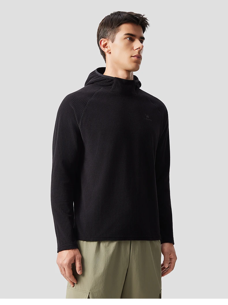 Kelme Men's Sports Hoodie Outdoor Windproof Jacket Casual Running Long Sleeved Fleece Warm Pullover