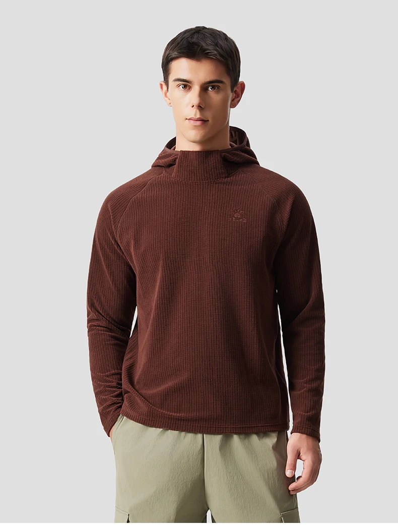 Kelme Men's Sports Hoodie Outdoor Windproof Jacket Casual Running Long Sleeved Fleece Warm Pullover