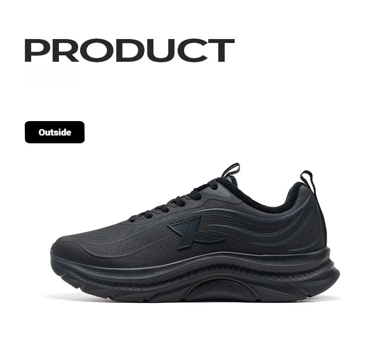 Xtep Cotton Shoes for Men Synthetic Leather Comfortable Breathable Non-Slip Shock Absorption Soft Walking Sneakers 875419370031