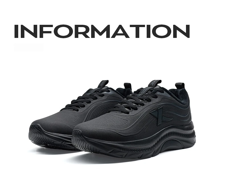 Xtep Cotton Shoes for Men Synthetic Leather Comfortable Breathable Non-Slip Shock Absorption Soft Walking Sneakers 875419370031