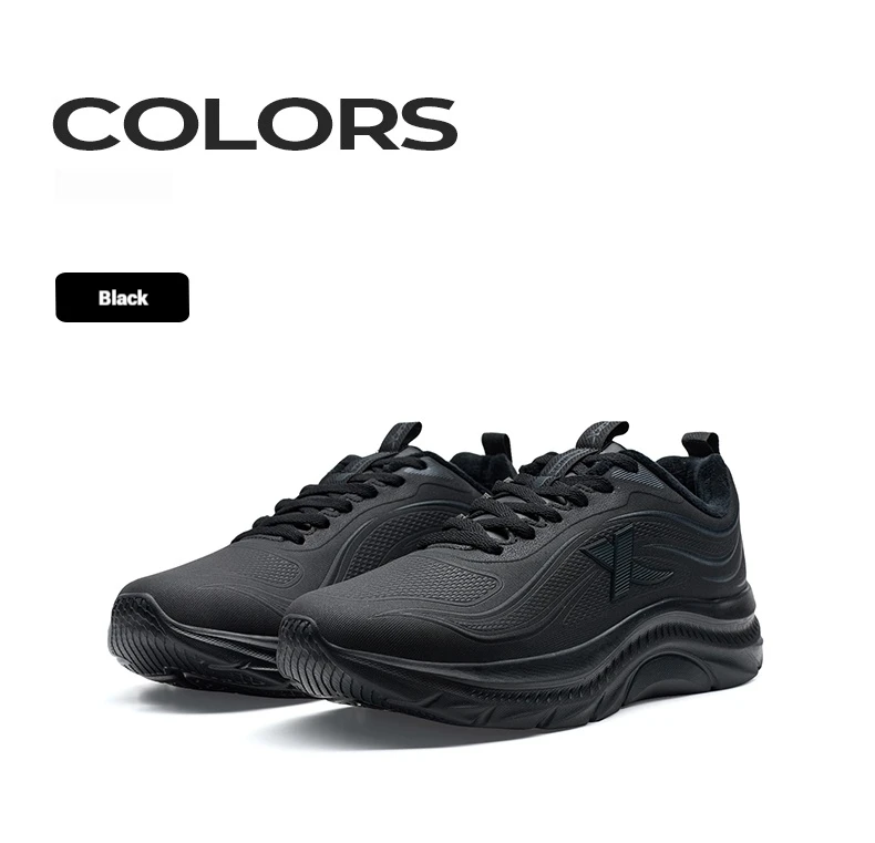 Xtep Cotton Shoes for Men Synthetic Leather Comfortable Breathable Non-Slip Shock Absorption Soft Walking Sneakers 875419370031