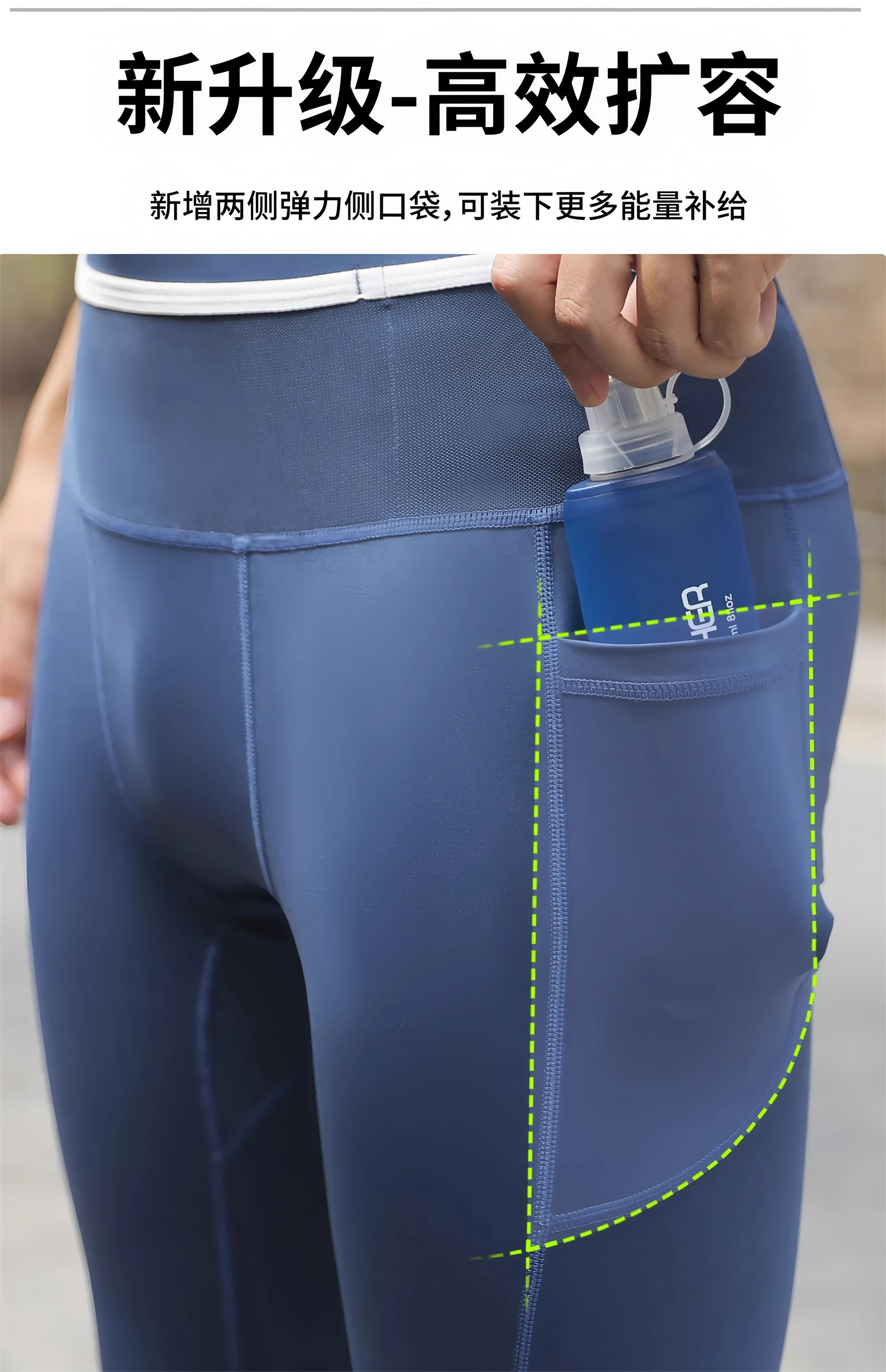 Mens Women Compression 6 Pockets Running Pants Marathon Cycling Outdoor Sport Fitness Yoga Hiking Long Tights Leggings Quick Dry