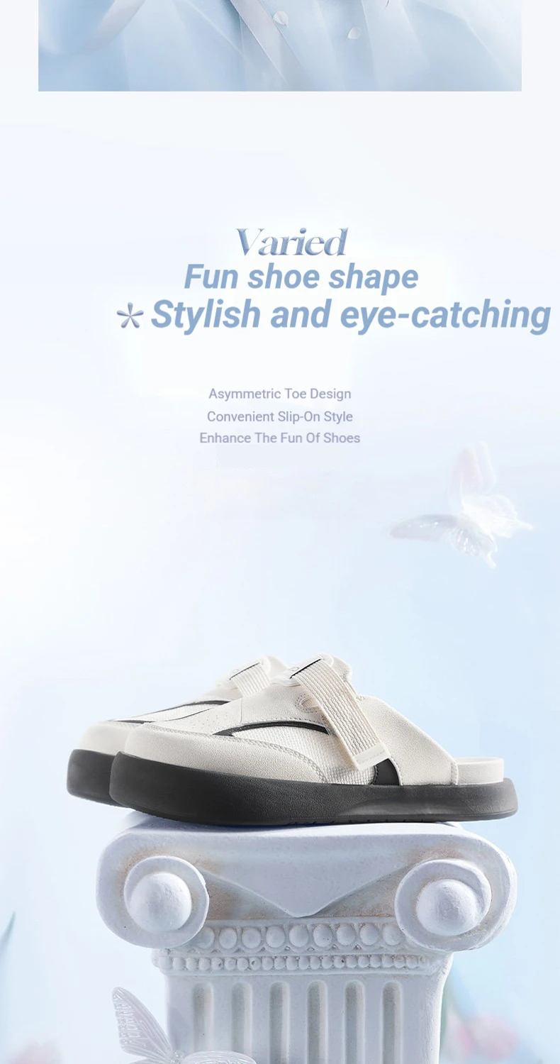 361 Degrees YY Bokken Women's Slippers Casual Wear Soft Comfortable No shoelaces Convenient Female Outdoor Slippers 682626705