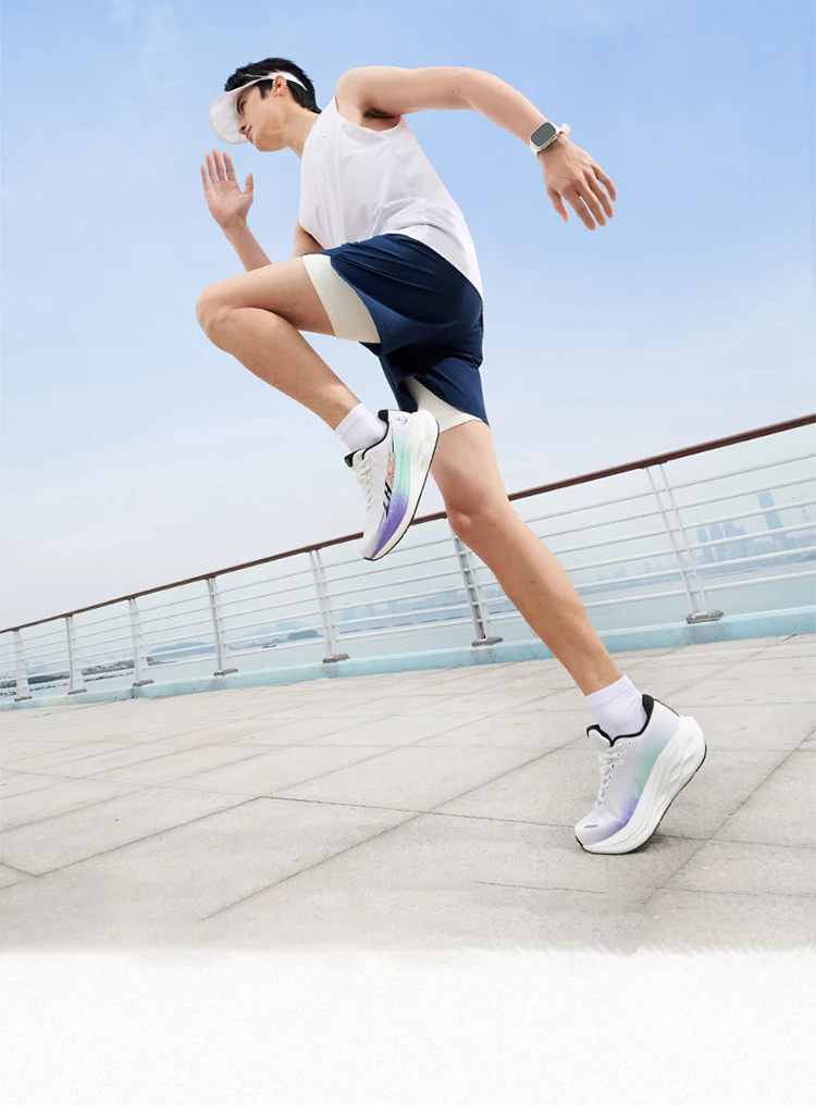 QIAODAN LH600 2nd Men Running Shoes Breathable Mesh Sneakers Shock Absorption Rebound Cushioning Athletic Footwear QXB023263229R