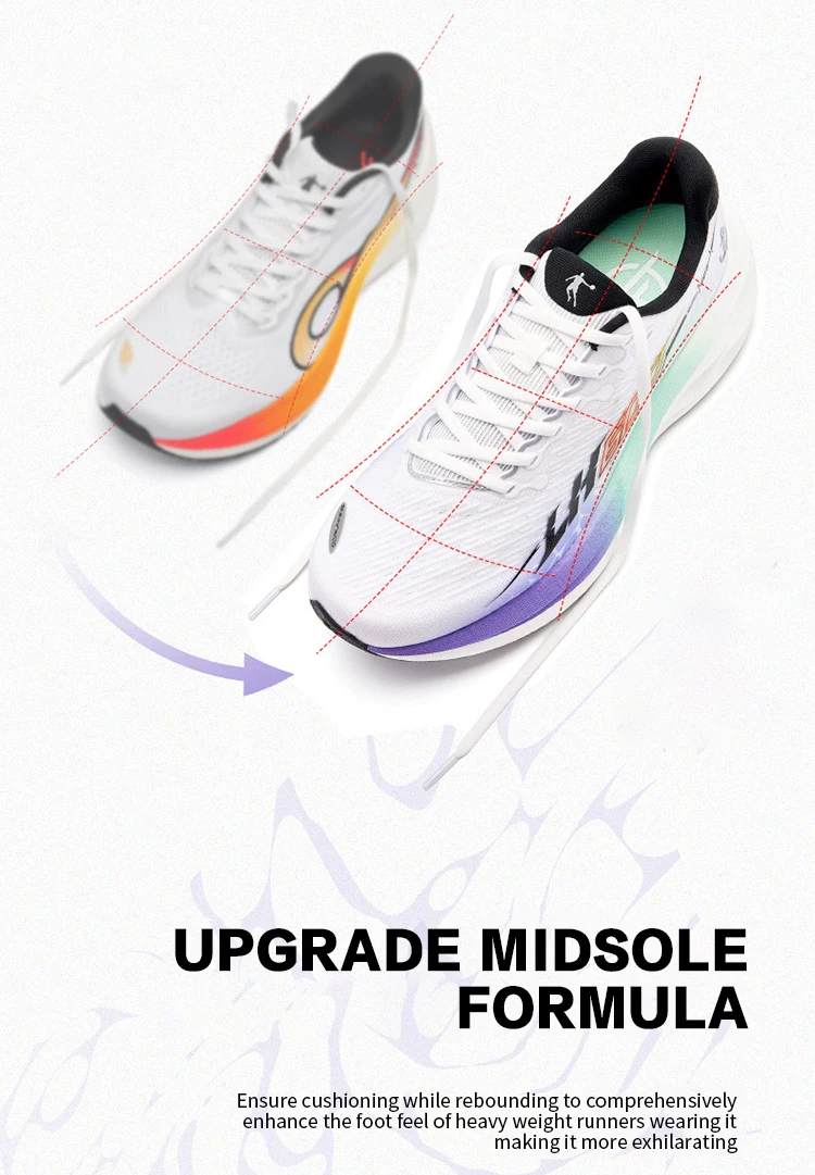 QIAODAN LH600 2nd Men Running Shoes Breathable Mesh Sneakers Shock Absorption Rebound Cushioning Athletic Footwear QXB023263229R