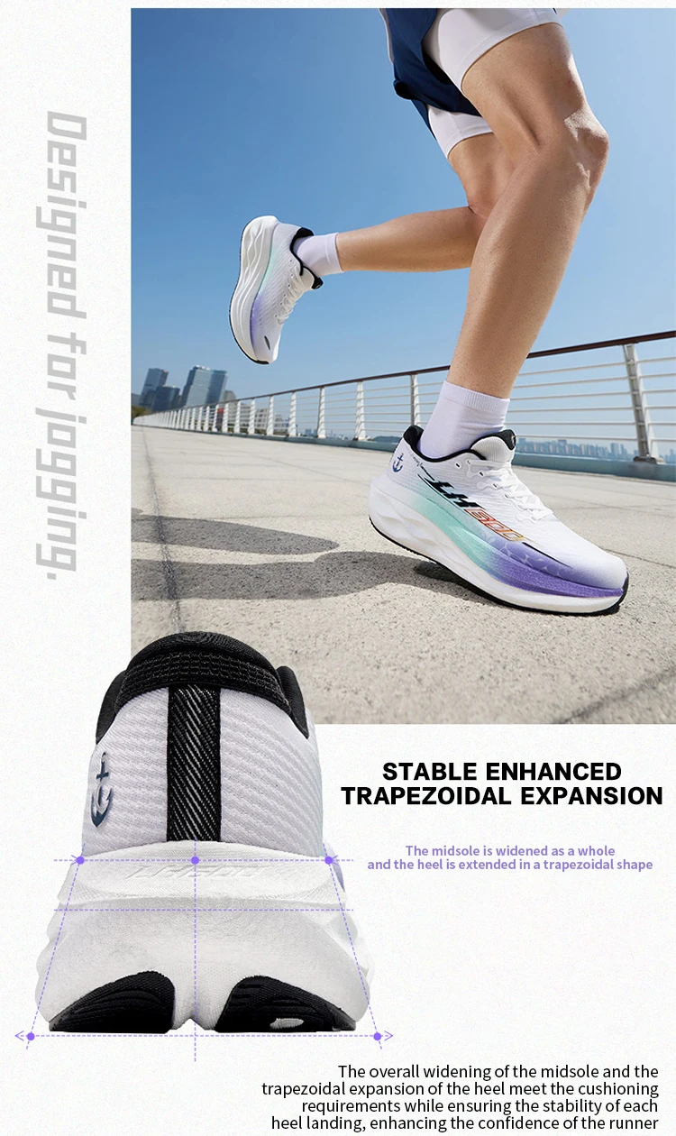 QIAODAN LH600 2nd Men Running Shoes Breathable Mesh Sneakers Shock Absorption Rebound Cushioning Athletic Footwear QXB023263229R