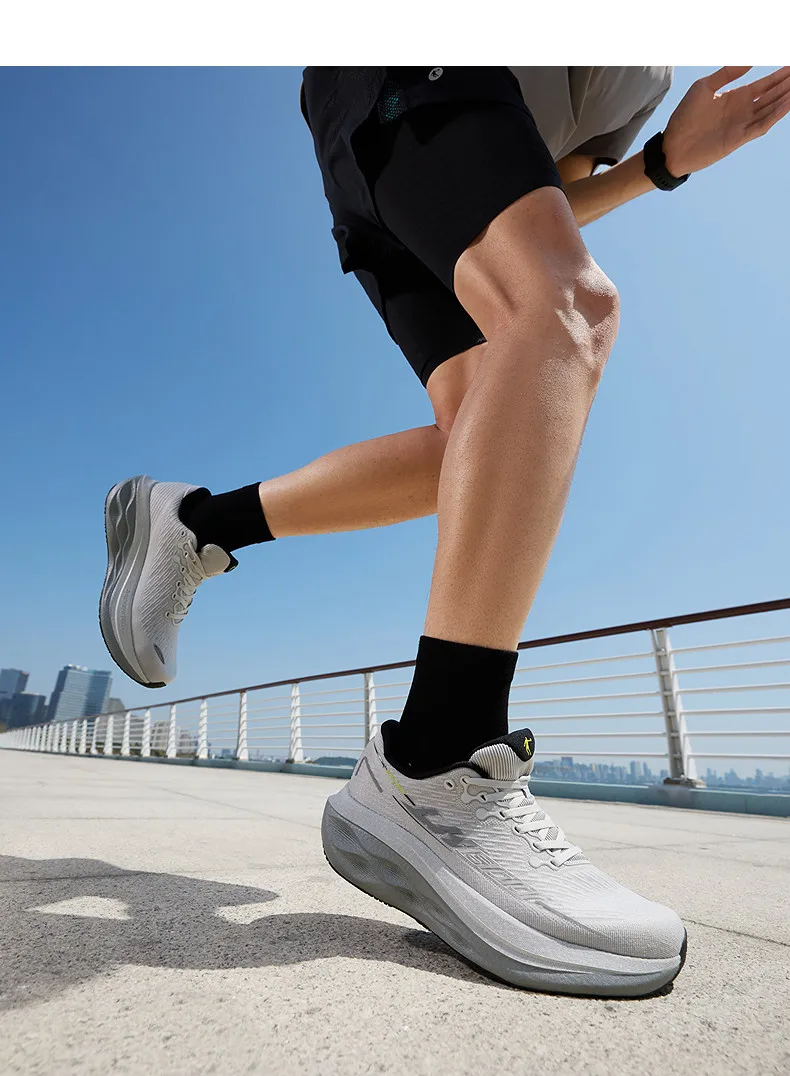 QIAODAN LH600 2nd Men Running Shoes Breathable Mesh Sneakers Shock Absorption Rebound Cushioning Athletic Footwear QXB023263229R