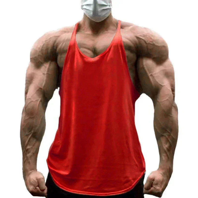 Plain Bodybuilding Tank Tops Gym Workout Fitness Sleeveless Shirts Summer Cotton Undershirt Mens Casual Vests Running Clothing