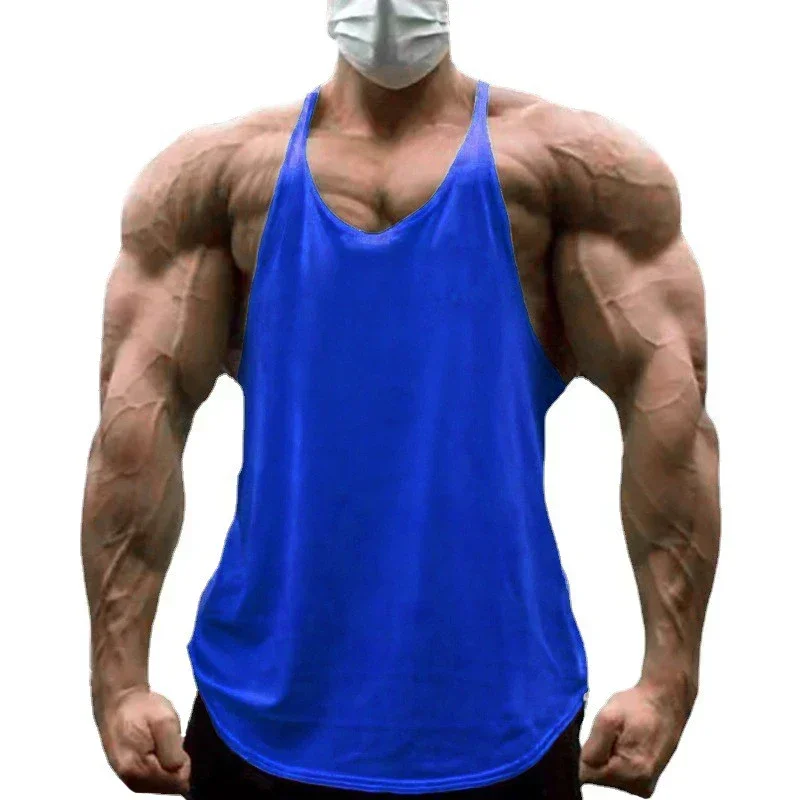 Plain Bodybuilding Tank Tops Gym Workout Fitness Sleeveless Shirts Summer Cotton Undershirt Mens Casual Vests Running Clothing