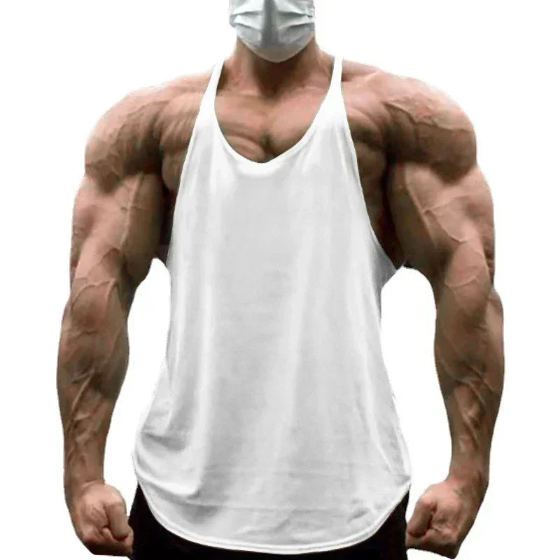 Plain Bodybuilding Tank Tops Gym Workout Fitness Sleeveless Shirts Summer Cotton Undershirt Mens Casual Vests Running Clothing