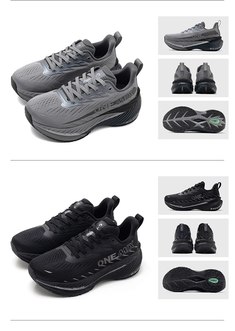 ONEMIX-Lightweight Running Shoes for Men and Women Stable Cushioning Sports Shoes Bounce-resistant Walking Shoes Outdoor New