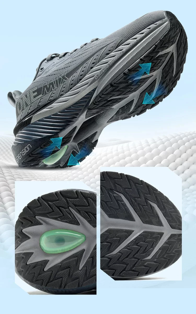 ONEMIX-Lightweight Running Shoes for Men and Women Stable Cushioning Sports Shoes Bounce-resistant Walking Shoes Outdoor New