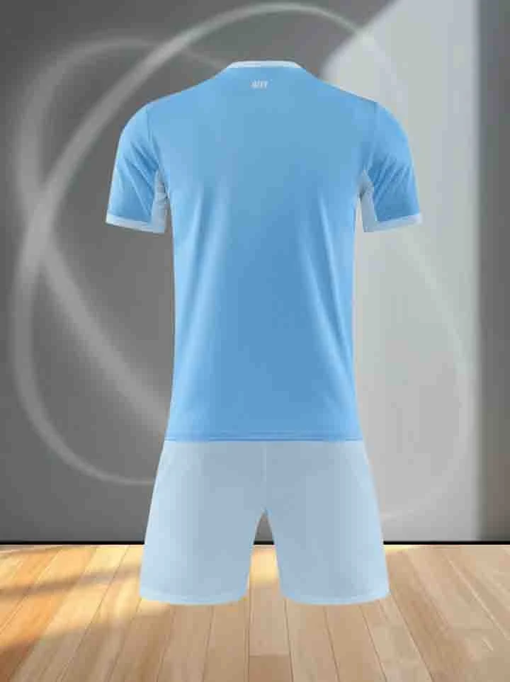 Men's Casual Sports Football Jersey with Round Neckline, Paired with Stylish Breathable Shorts, for a Comfortable Football Set