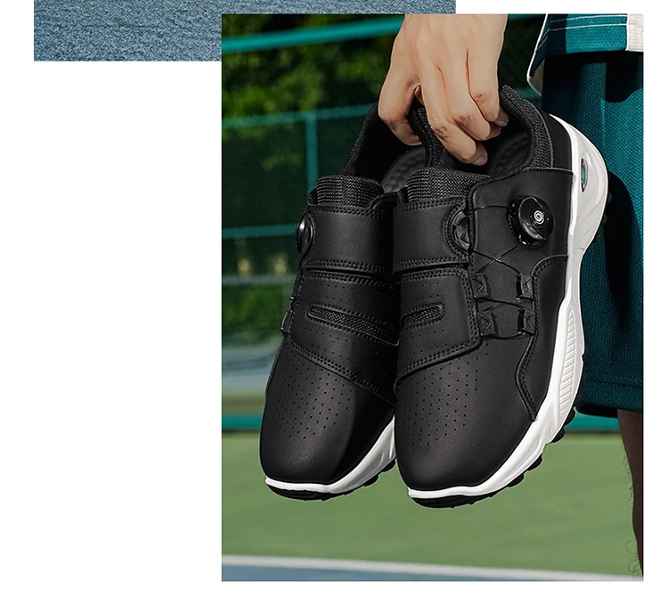 Professional Badminton Shoes with Rotary Lock Buckle, Breathable, Shock-Absorbing, Non-Slip, Comfortable Support for Court Swing Movements, Men's Casual Sports Shoes