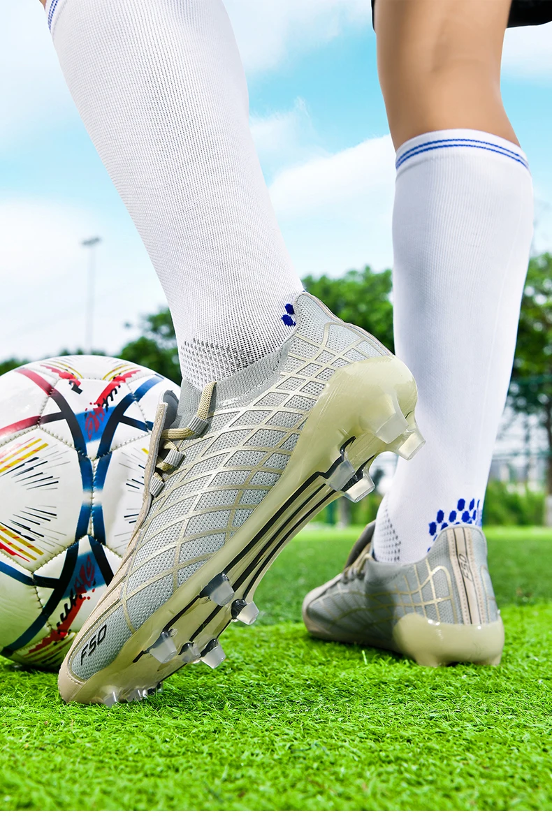 8552 High Quality Mens Soccer Shoes Training F50/FG Outdoor Sport Football Boots Adult Long Spikes Non Slip Match Soccer Cleats