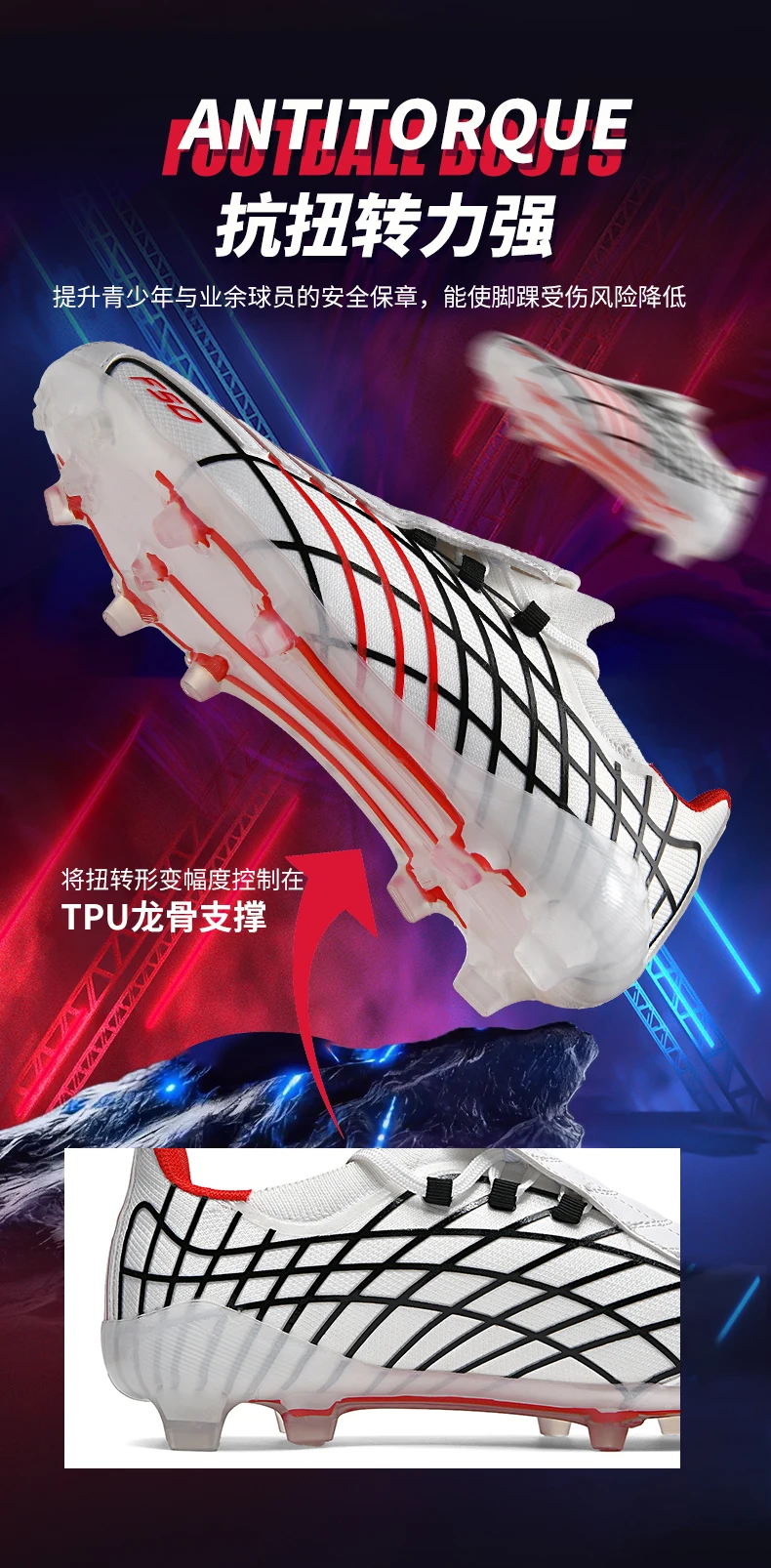 8552 High Quality Mens Soccer Shoes Training F50/FG Outdoor Sport Football Boots Adult Long Spikes Non Slip Match Soccer Cleats
