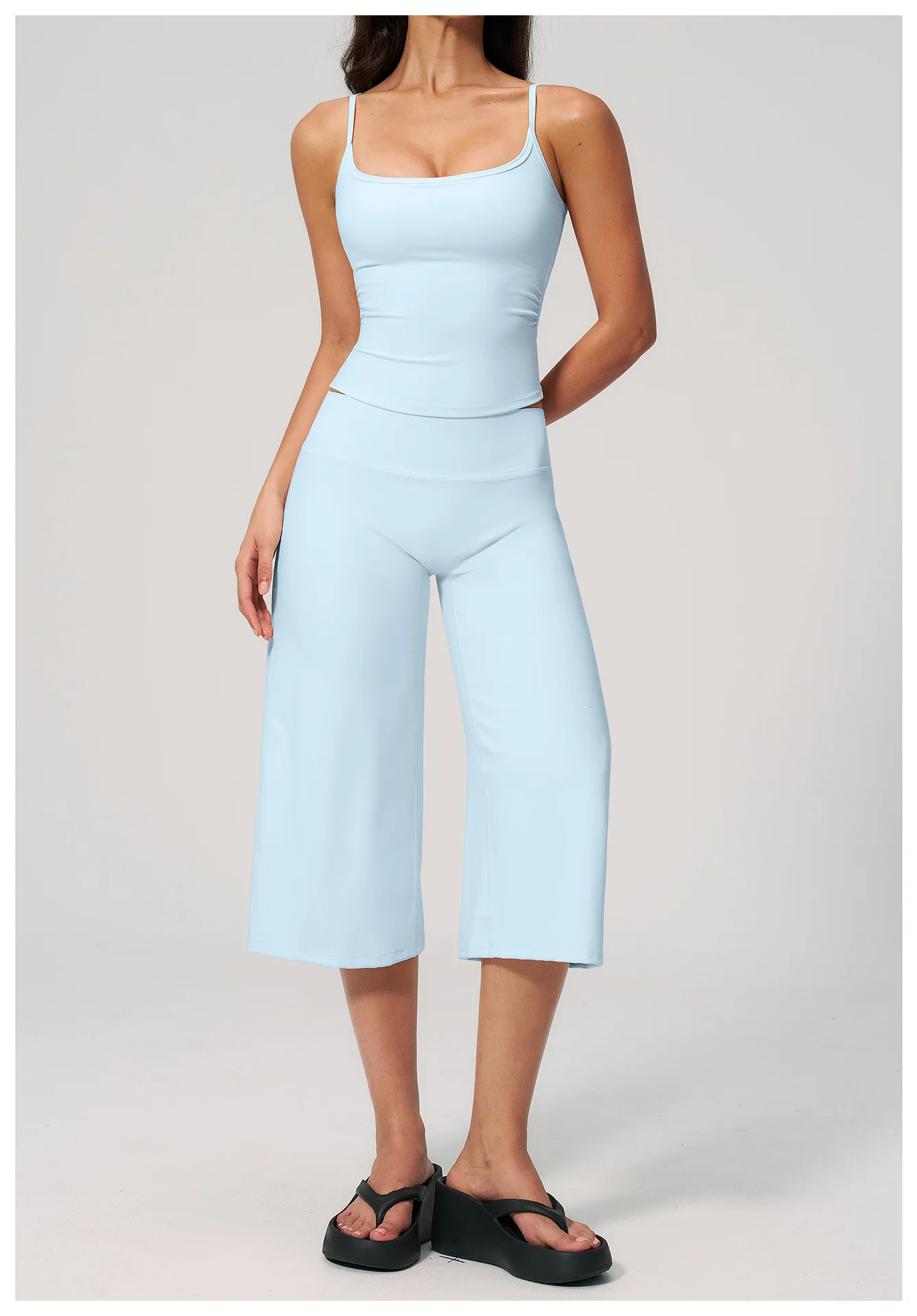 Sports Set Capri Pants Gym Clothes Women's Tracksuit Yoga Suit For Fitness Athletic Wear Short Underwear Training Workout Outfit