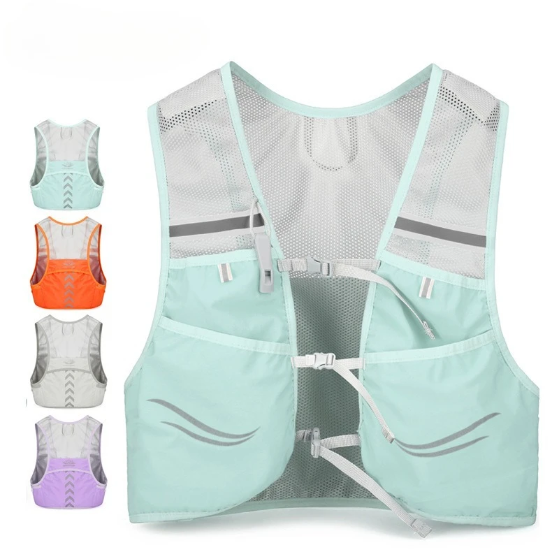 Running Vest, Cycling Reflective Vest, Mesh Vest, Sports Backpack for Marathon Running, Cross Running, and Outdoor Cycling