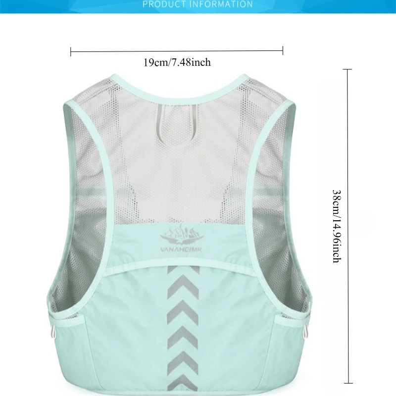 Running Vest, Cycling Reflective Vest, Mesh Vest, Sports Backpack for Marathon Running, Cross Running, and Outdoor Cycling