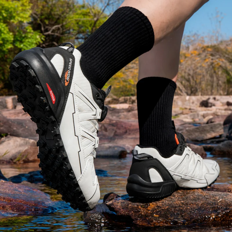 New Arrival Mens Hiking Shoes Breathable Lace Up Trekking Male Cushioning Outdoor Climbing Tourism Sneakers for Men