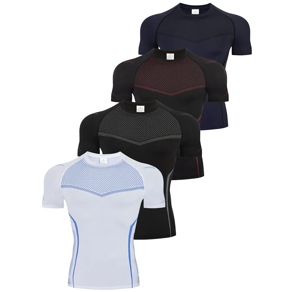 Men's T-shirts Compression Clothing Gym Sports Outdoor Training Tshirt Running Exercise Speed Ventilate Tees Lightweight Tops