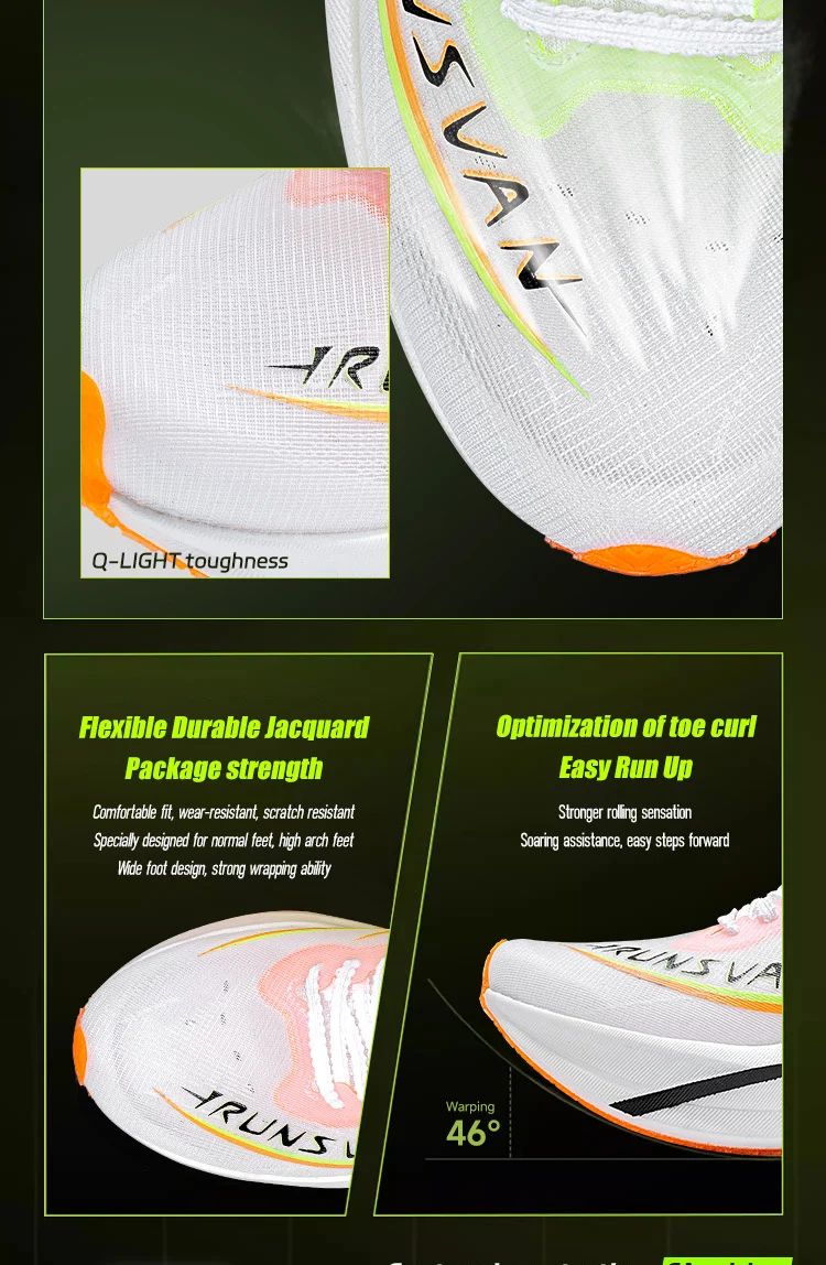 IRUNSVAN Professional Marathon Carbon Plate For Men Cushioning Shock Absorption Breathable Lightweight Running Shoe 106