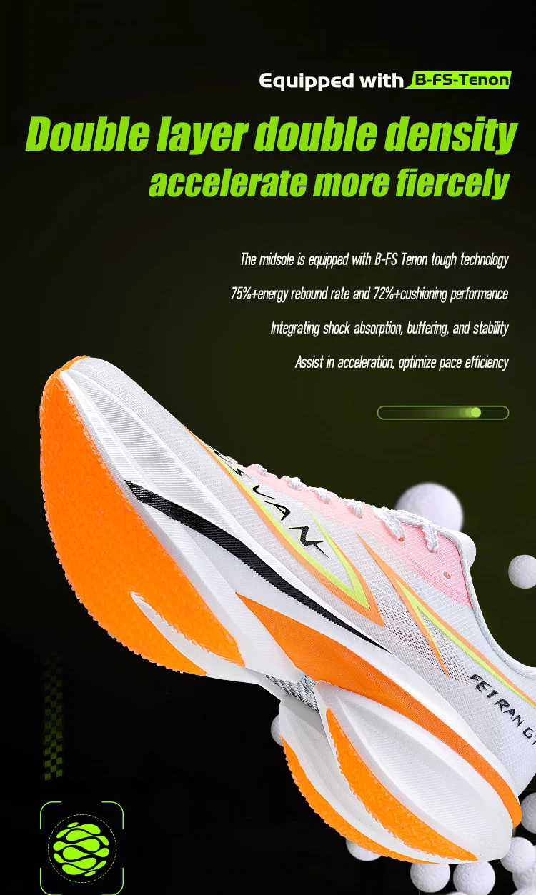 IRUNSVAN Professional Marathon Carbon Plate For Men Cushioning Shock Absorption Breathable Lightweight Running Shoe 106